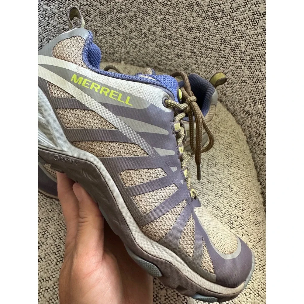 Merrell Siren Edge Q2 Purple Grey Hiking Shoes Womens 8 J41324